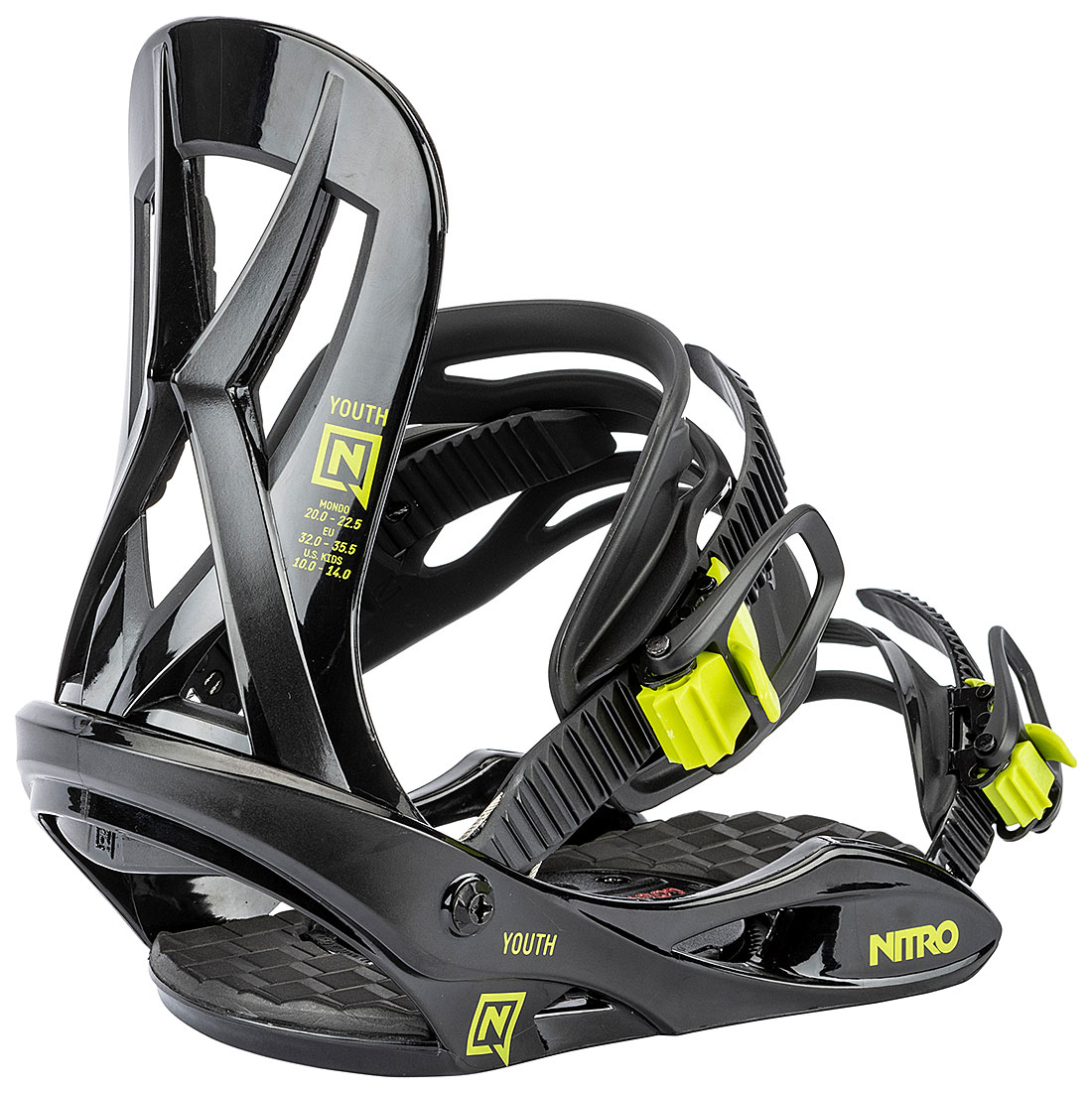 Nitro Snowboard Binding Rental Youth Green (New Disc)