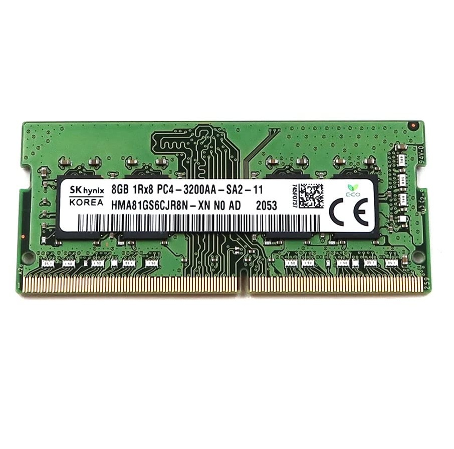 Begagnat 8GB DDR4 (1x8GB) SK Hynix SODIMM 1Rx8 PC4-3200AA 3200MHz RAM Minne HMA81GS6CJR8N