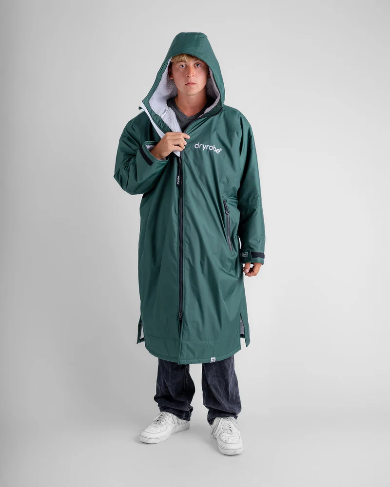 dryrobe® Advance Long Sleeve - Dark Green / Grey