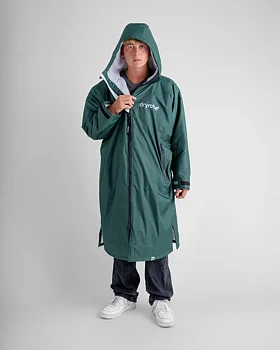 dryrobe® Advance Long Sleeve - Dark Green / Grey