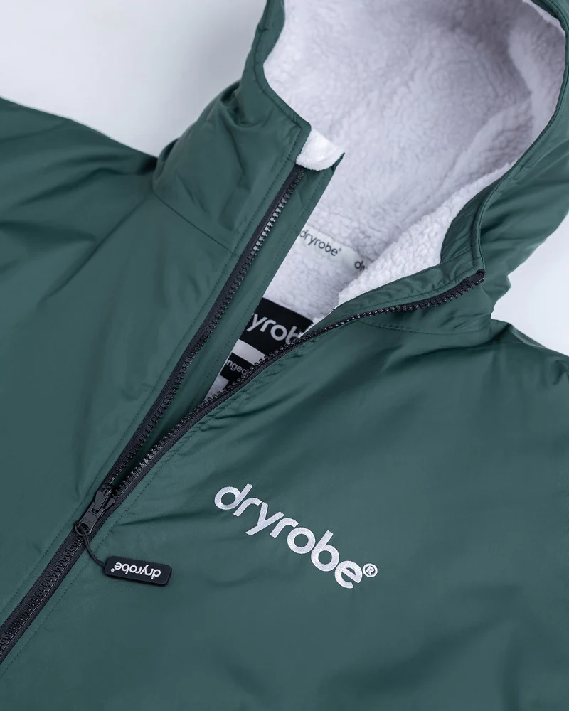 dryrobe® Advance Long Sleeve - Dark Green / Grey 4