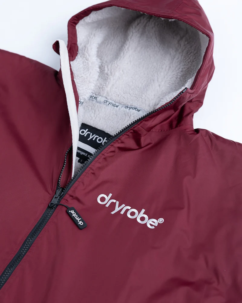 dryrobe® Advance Long Sleeve - Burgundy / Grey 2