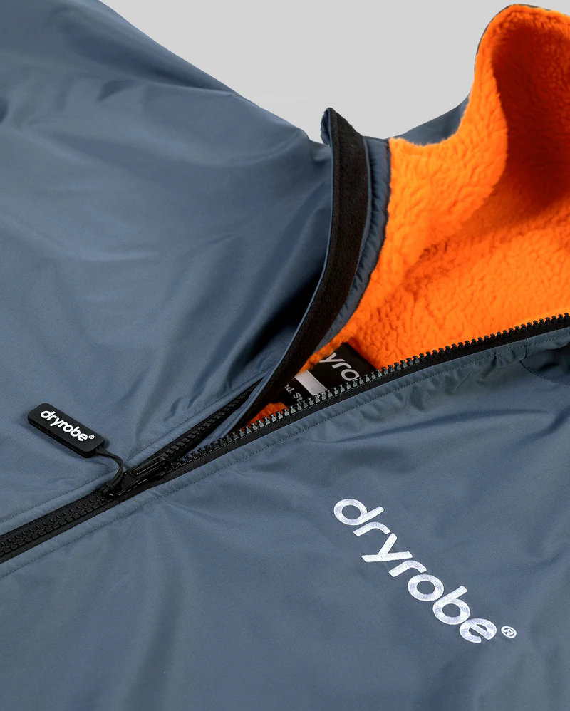 dryrobe® Advance Long Sleeve - Dark Grey / Orange 5
