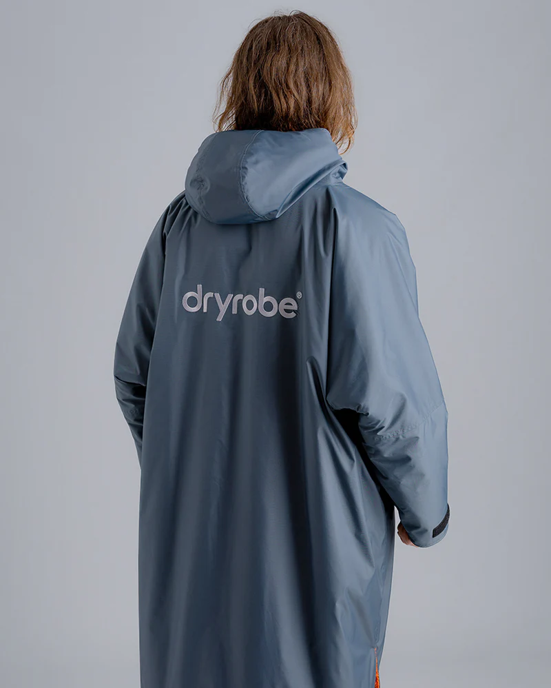dryrobe® Advance Long Sleeve - Dark Grey / Orange 4