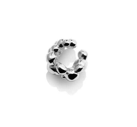 Bubbel Ear Cuff Silver