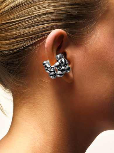 Bubbel Ear Cuff Silver