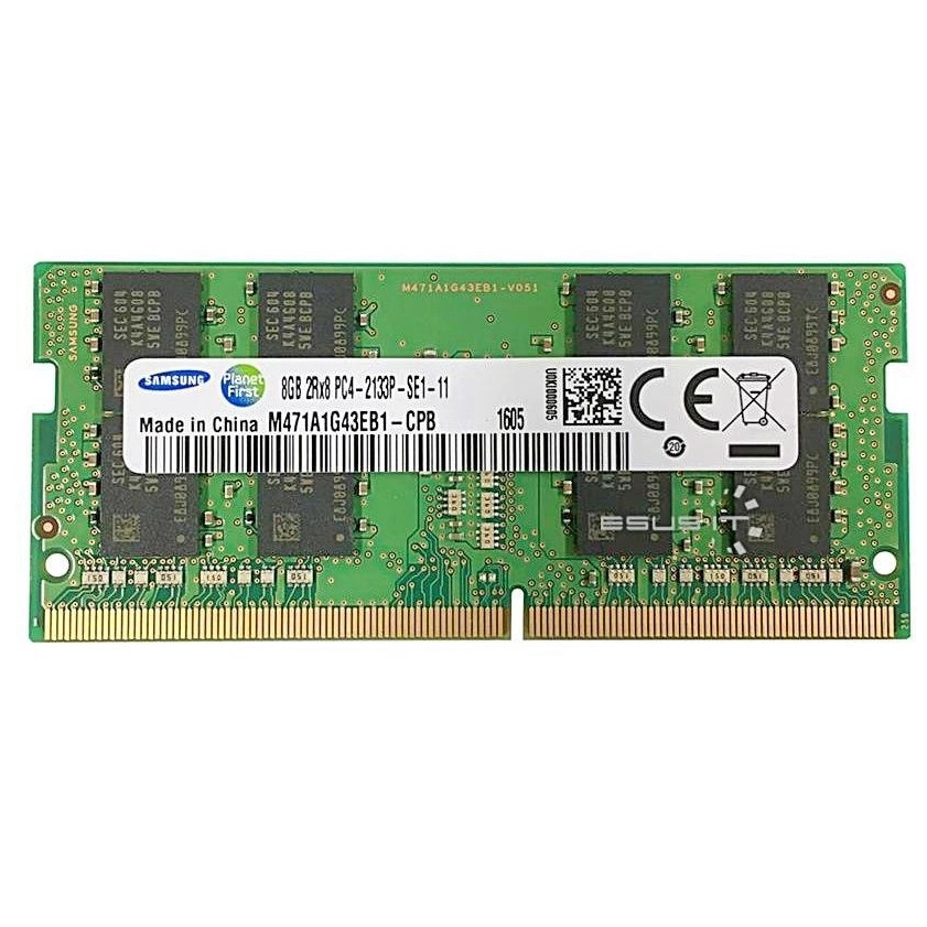 Begagnat 8GB DDR4 (1x8GB) Samsung SODIMM 2Rx8 PC4-2133P 2133MHz RAM Minne M471A1G43EB1-CPB