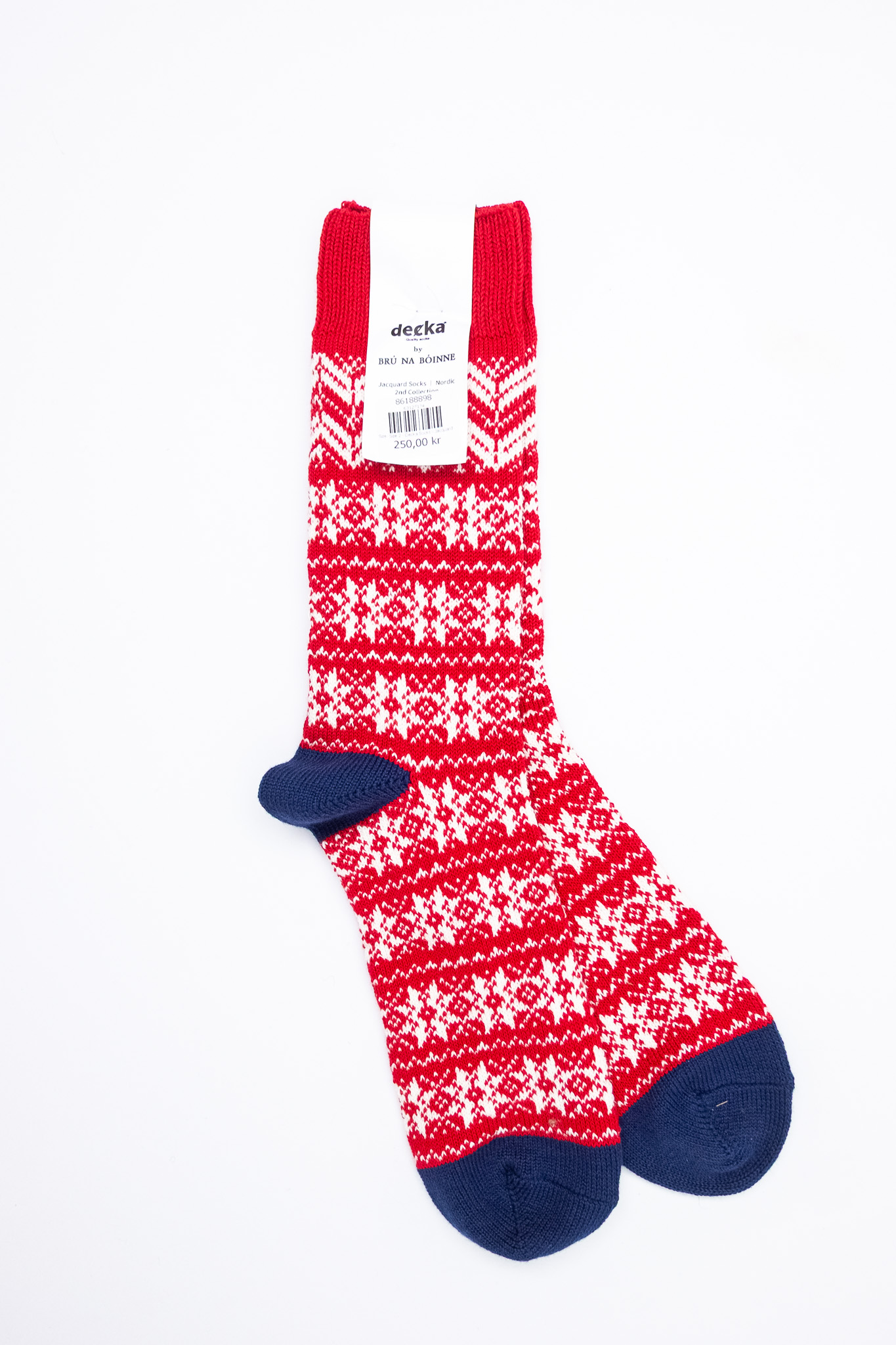 Decka Socks - Jacquard Socks Nordic Collection Red - 2