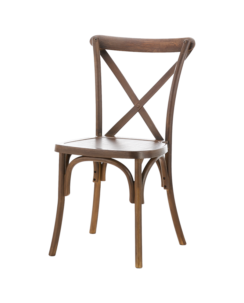 Restaurangstol i trä med korsrygg - 10