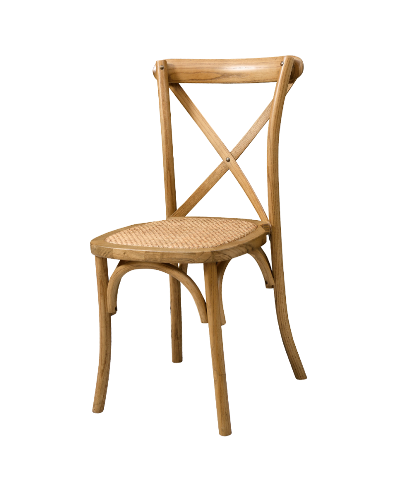 Restaurangstol i trä med korsrygg - 13