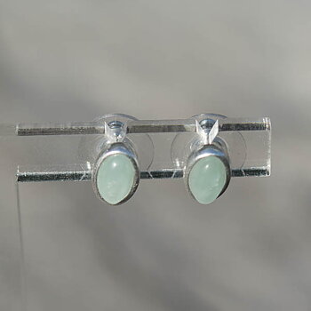 Sence Copenhagen - Earstuds Aquamarine  Worn Silver