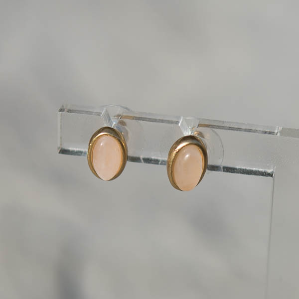 Sence Copenhagen - Earstuds Rose Quartz Worn Gold - 4