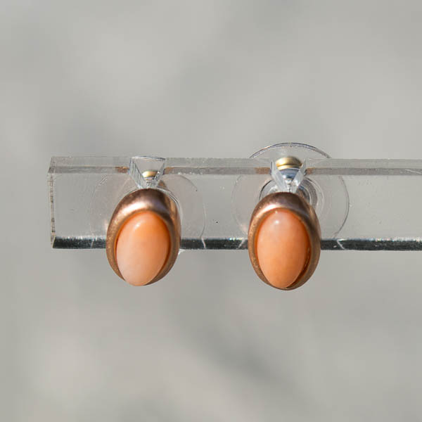 Sence Copenhagen - Earstuds Rose Aventurine Worn Rosegold