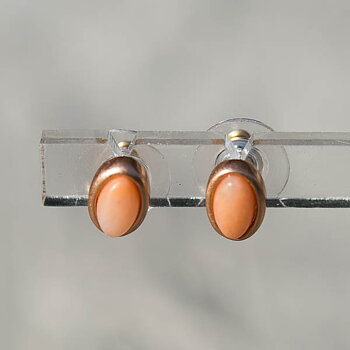 Sence Copenhagen - Earstuds Rose Aventurine Worn Rosegold