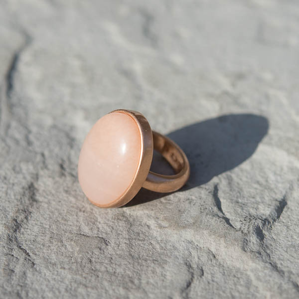 Sence Copenhagen - Ring Rose Aventurine Worn Rosegold  - 3