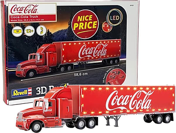 Pussel 3D  Coca-Cola Lastbil med Led