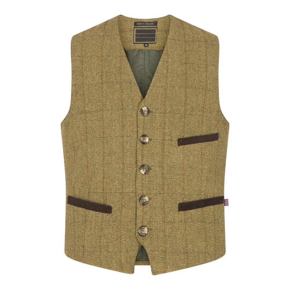  Engelsk Tweed - Derby Tweed Blazer med Väst- LIGHT SAGE - 4
