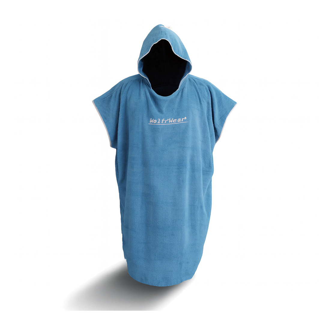 Poncho Towel De luxe Extra thick and cuddly- KIDS - Wolffwear - Sky blue - 2