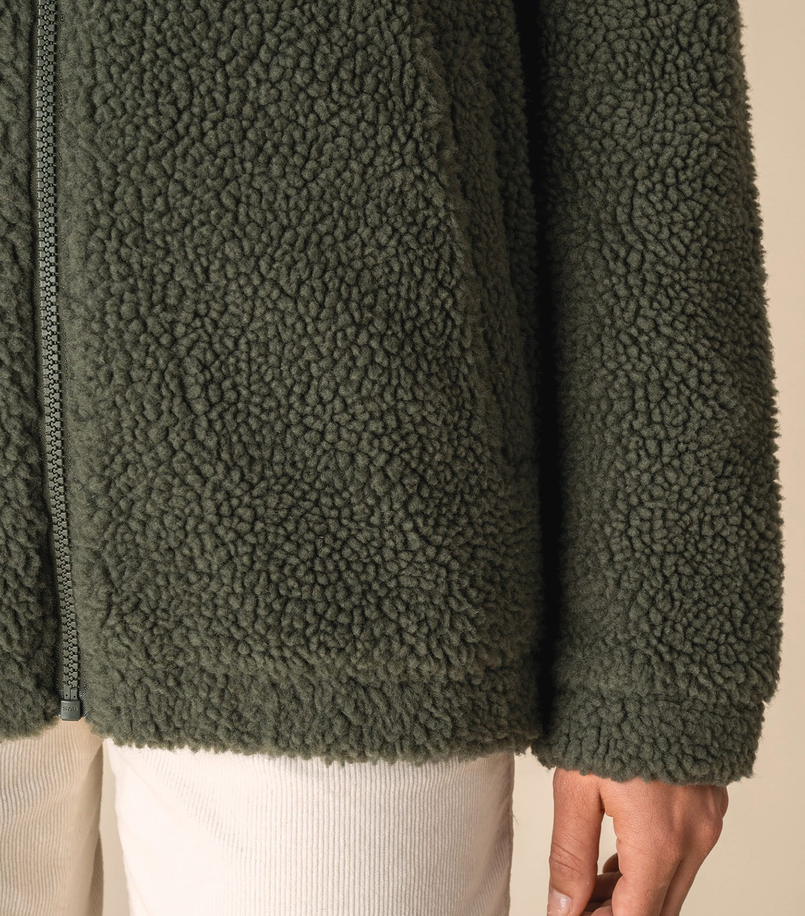 Spasso Sherpa Full Zip Sweatshirt – mjuk sherpa-jacka för vardag - 3