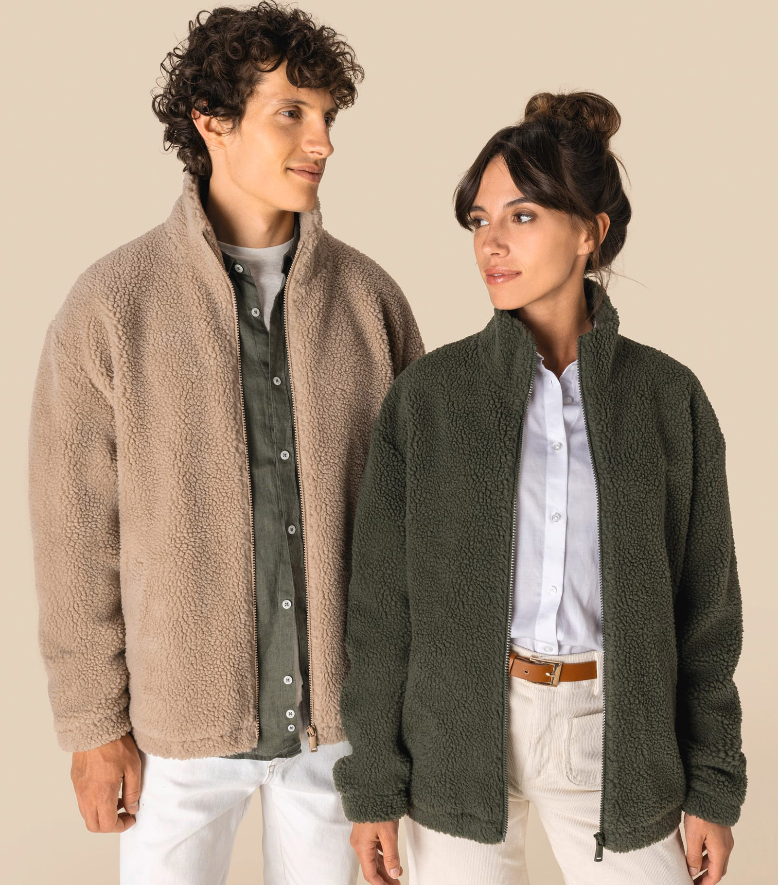 Spasso Sherpa Full Zip Sweatshirt – mjuk sherpa-jacka för vardag - 2