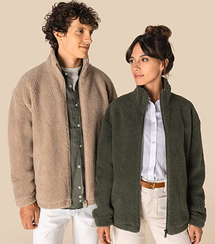 Spasso Sherpa Full Zip Sweatshirt – mjuk sherpa-jacka för vardag