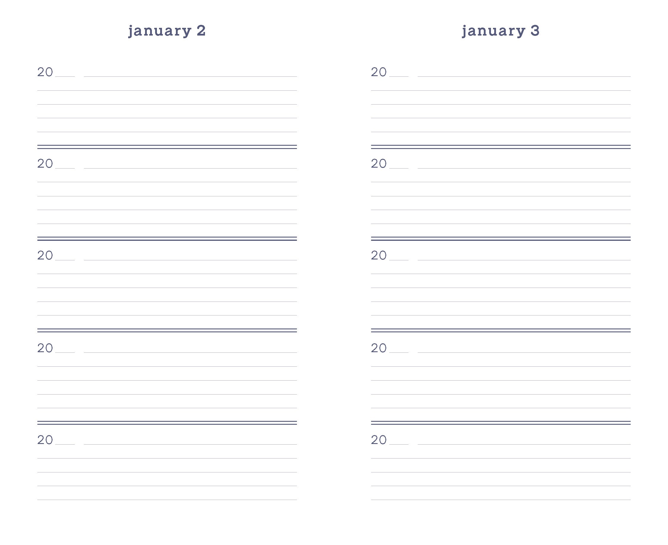Marimekko One Line a Day (Blue Unikko) - A Five-Year Memory Book - 5