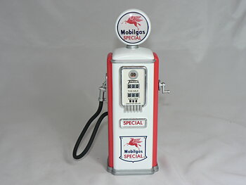 Bensinpump  Tokheim  Mobilgas   20 cm Hög  GearBox  (Sparbössa )