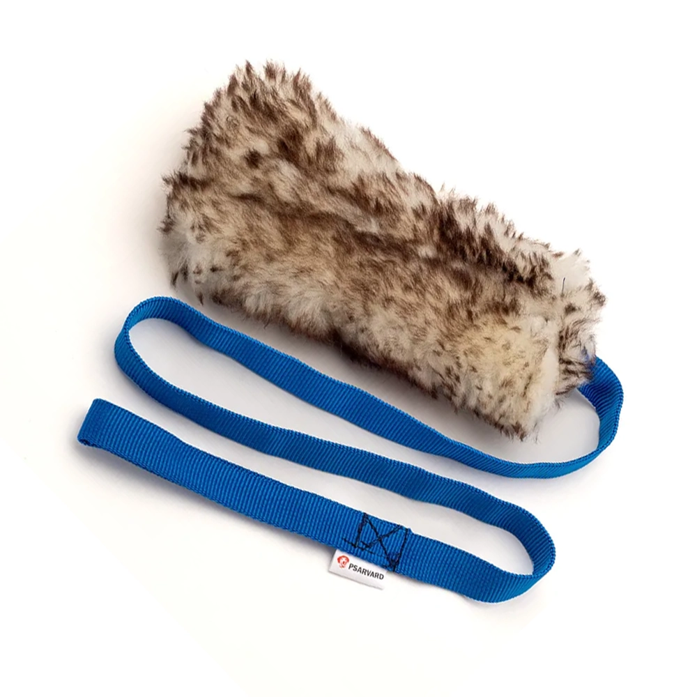 Genuine sheepskin with long handle funny dog toy fight toy hunting fight