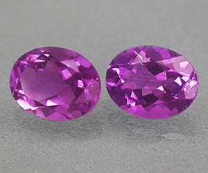 1.53 ct matchande 7x5 mm oval formade naturlig ametister - 2