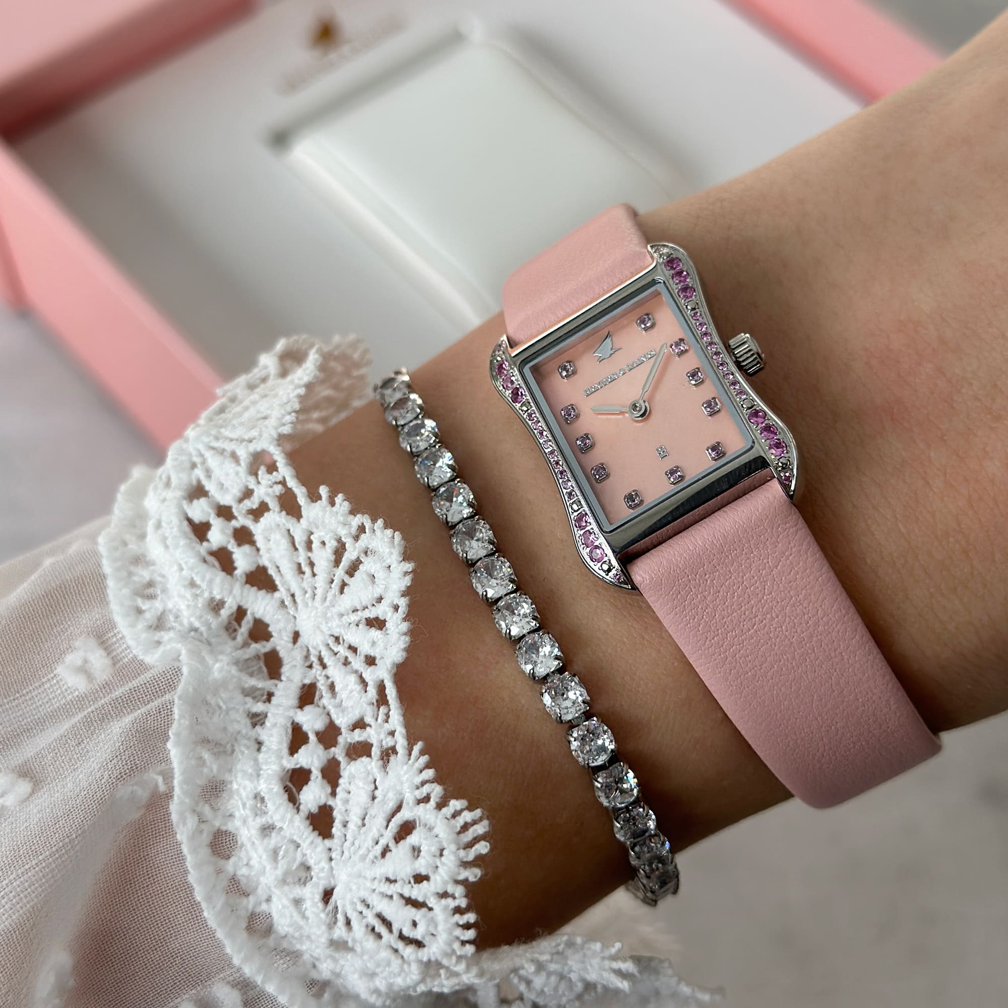 H&B Cronvas, Powder Pink, Silver - 3