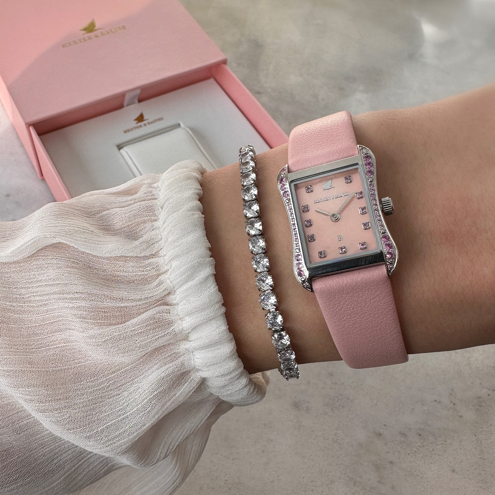 H&B Cronvas, Powder Pink, Silver - 4