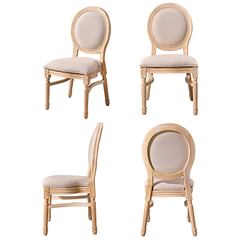 Restaurangstol i trä Monarch klädd stol