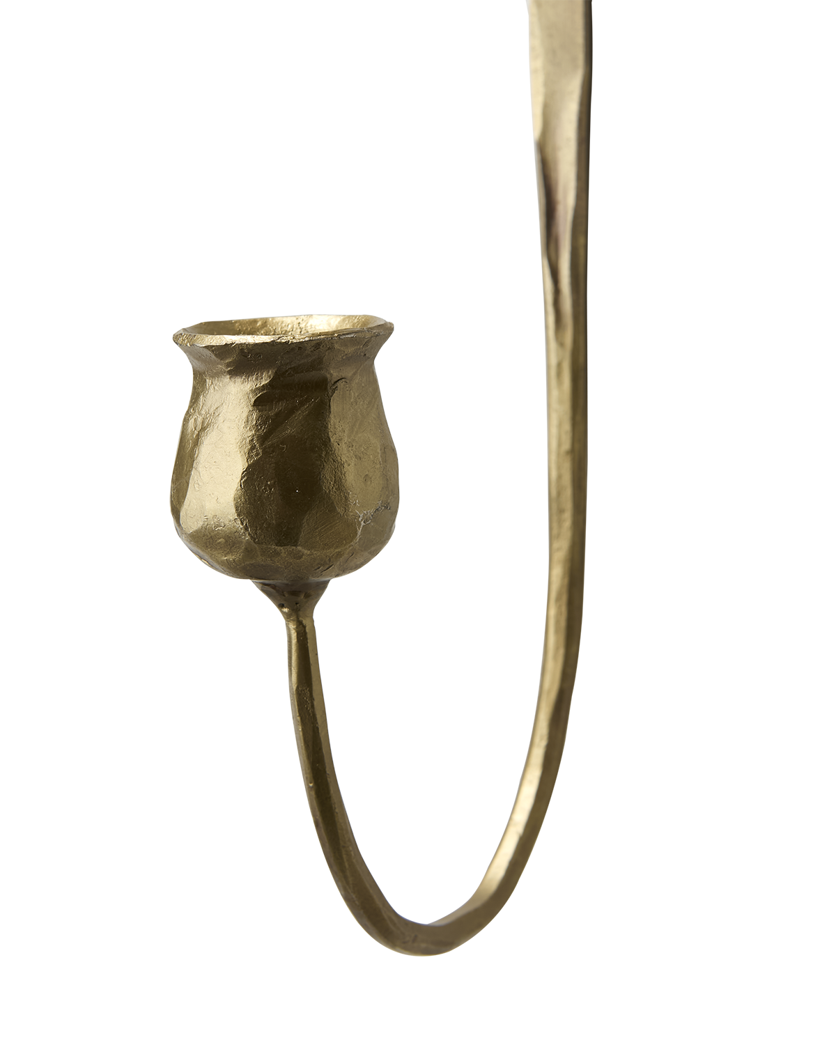Väggljusstake Mässing - Med Rosett - 3