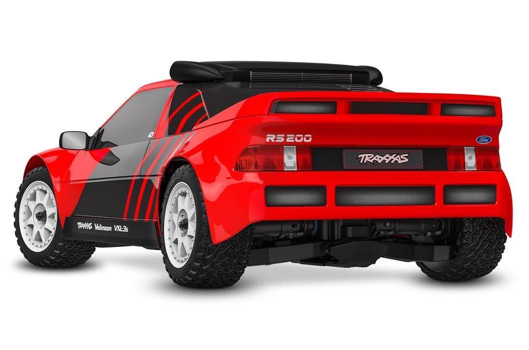 Traxxas Mini Rally Ford RS200 RTR TQi VXL-3s Röd - USB-C Laddare / 2s LiPo - 2