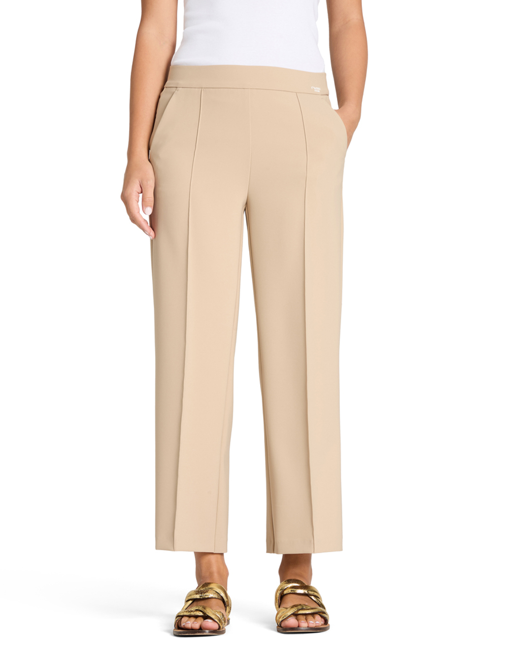Byxa Cameron sytt pressveck safari-beige - 4