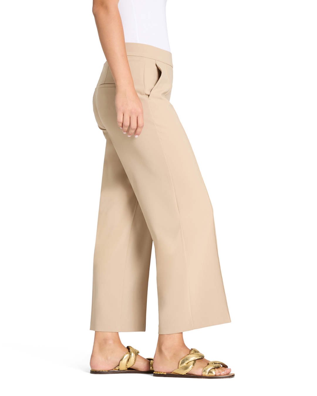 Byxa Cameron sytt pressveck safari-beige - 3