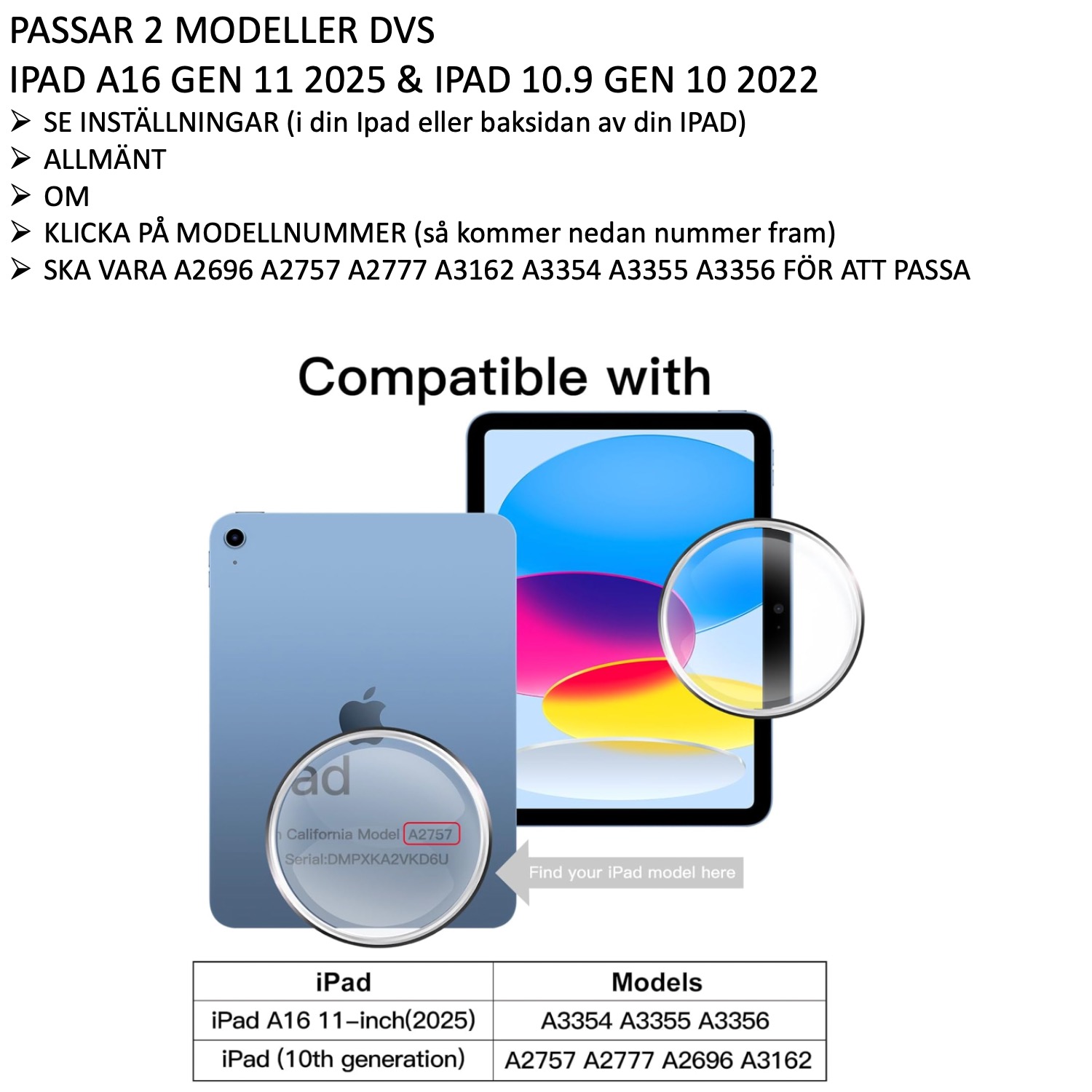 iPad (A16) gen 11 2025 skärmskydd härdat glas 9H - 2