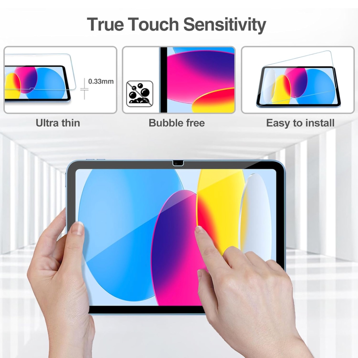iPad 10,9 gen 10 2022 skärmskydd härdat glas 9H - 5