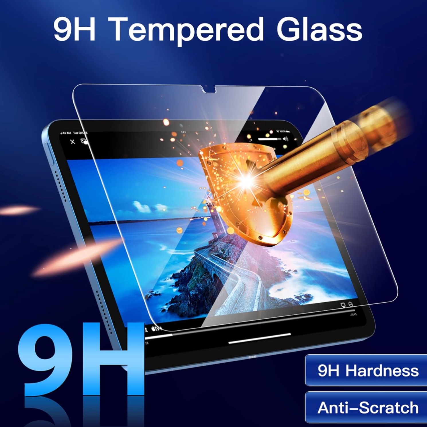 iPad 10,9 gen 10 2022 skärmskydd härdat glas 9H - 9