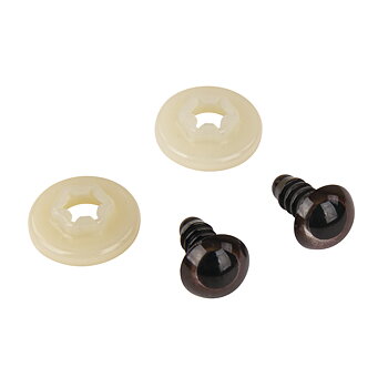 Säkerhetsögon, mörkbruna 10st, plast 9mm. , Rayher