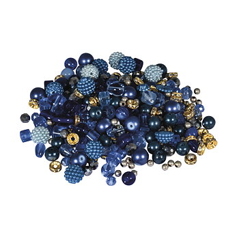 Royal blue - Mixade pärlor, 100g, Rayher.