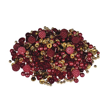 Royal red - Mixade pärlor, 100g, Rayher.