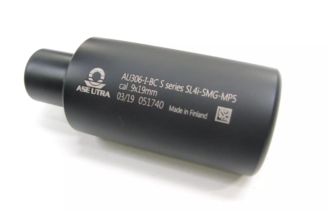 Ase Utra Ljuddämpare SL4i-BL .375 Tri-Lug, BLACK FINISH (SMG)