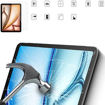 iPad Air 13 tum M3 2025 skärmskydd härdat glas 9H