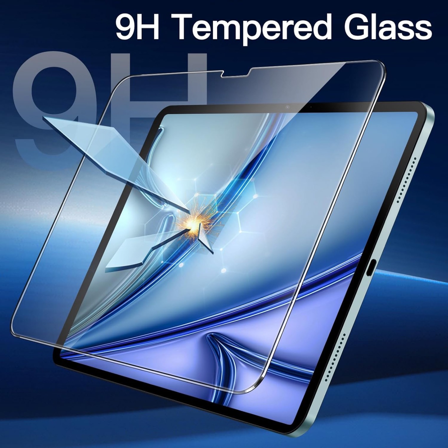 iPad Air 13 tum M3 2025 skärmskydd härdat glas 9H - 3