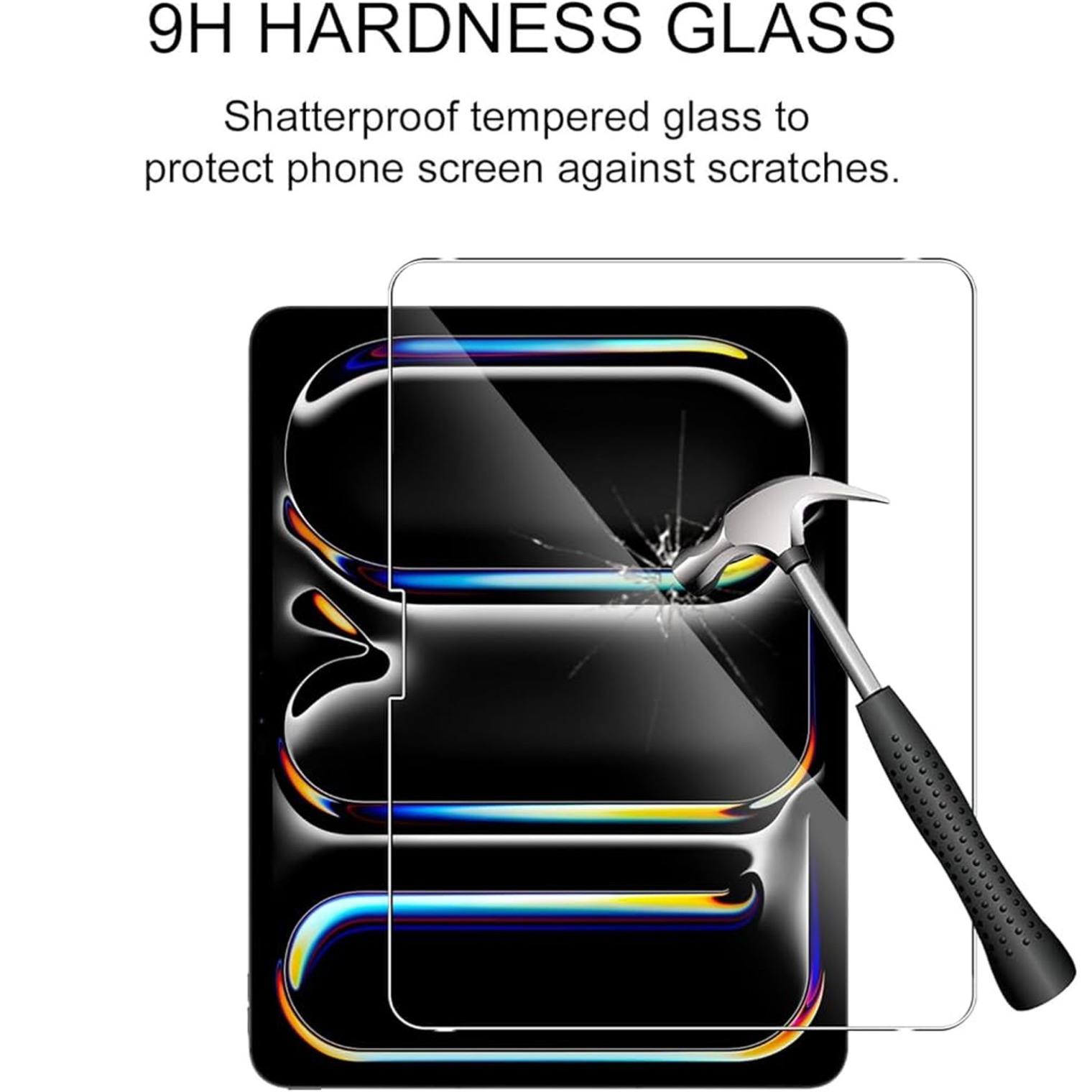 iPad Pro 13 tum M5 2025 skärmskydd härdat glas 9H - 7