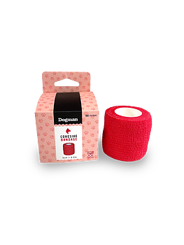 Dogman Självhäftande Bandage Röd