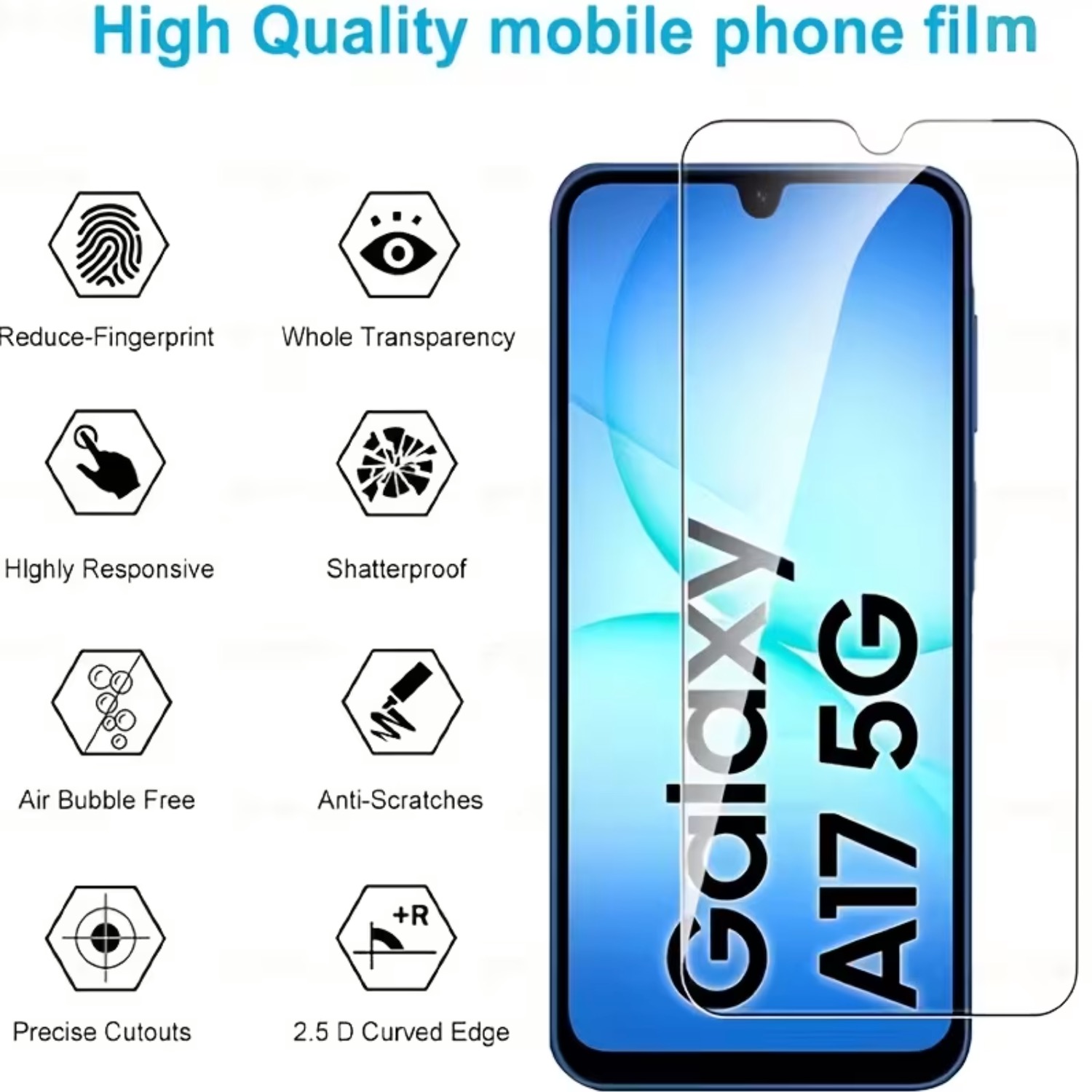 Samsung Galaxy A17 Skärmskydd Härdat Glas Premium 1-pack - 2