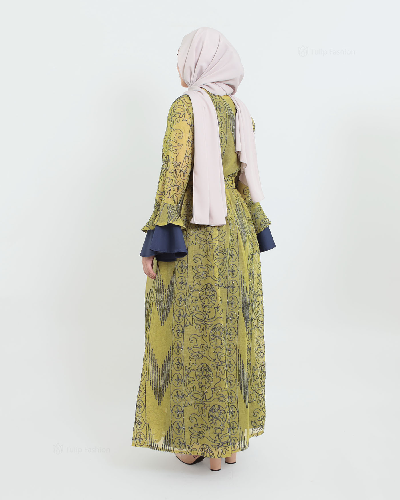 Open Abaya - Light Green - 4