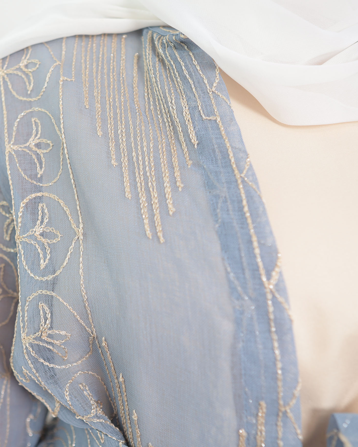 Open Abaya - Sky Blue - 7
